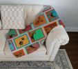 Lots of Airedale Terrier Quilted Blanket 50x60 Artwork Pattern Quilted Throw Blanket for Bed, Couch, Sofa, Soft and Lightweight