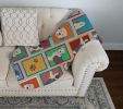 Lots of Old English Sheepdog Quilted Blanket 50x60 Artwork Pattern Quilted Throw Blanket for Bed, Couch, Sofa, Soft and Lightweight