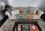 Lots of Harlequin Natural Ears Great Dane Quilted Blanket 50x60 Artwork Pattern Quilted Throw Blanket for Bed, Couch, Sofa, Soft and Lightweight