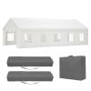 16x32FT Party Tent Heavy Duty, Large Wedding Event Shelters with 3 Storage Bags & Removable Sidewalls, Outdoor Canopy Gazebo Commercial Tents for Part