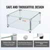 VEVOR Gas Fire Pit Wind Guard for Square Fire Table, 19 x 19 x 7.5 inch Clear Tempered Wind Guard for Firepits, 0.31 inch Thick Square Glass Shield, G