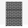 Fishbone Pattern Metal Outdoor Privacy Screen Freestanding Outdoor Divider Decorative Privacy Fence Screen Set for Deck Patio Balcony Garden Outdoor&I