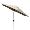8.8 feet Outdoor Aluminum Patio Umbrella, Patio Umbrella, Market Umbrella with 42 Pound Square Resin Umbrella Base, Push Button Tilt and Crank lift, G