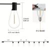100 Foot S14 LED Edison Outdoor String Lights - Commercial Grade String Lights - Backyard Garden Gazebo – Cafe Market Light Set – Vintage Patio String