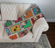 Lots of Blue Merle Sheltie Quilted Blanket 50x60 Artwork Pattern Quilted Throw Blanket for Bed, Couch, Sofa, Soft and Lightweight