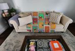 Lots of Apricot Pug Quilted Blanket 50x60 Artwork Pattern Quilted Throw Blanket for Bed, Couch, Sofa, Soft and Lightweight