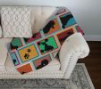 Lots of Black Standard Poodle Quilted Blanket 50x60 Artwork Pattern Quilted Throw Blanket for Bed, Couch, Sofa, Soft and Lightweight