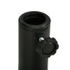 Outsunny 18" Patio Umbrella Base, 40 lbs. Concrete Heavy Duty Umbrella Stand with Metal Umbrella Holder for 1.5" or 2" Umbrella Poles, Round Market Um