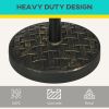 Outsunny 18" Patio Umbrella Base, 40 lbs. Concrete Heavy Duty Umbrella Stand with Metal Umbrella Holder for 1.5" or 2" Umbrella Poles, Round Market Um