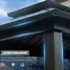 6x10FT Hardtop Grill Gazebo, Outdoor BBQ Gazebo with Double Galvanized Steel Roof, Patio Grill Canopy with 2 Storage Cabinets and Ceiling Hooks for Ba