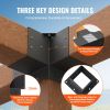 VEVOR Pergola Bracket Kit 6''x6'', 4pcs 4-Way Heavy Duty Corner Bracket Woodworks DIY Post Base Kit, Easy Installation Wooden Beams for Gazebos, Patio