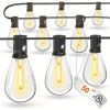 100 Foot S14 LED Edison Outdoor String Lights - Commercial Grade String Lights - Backyard Garden Gazebo – Cafe Market Light Set – Vintage Patio String