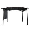 12 x 9 Ft Outdoor Pergola Patio Gazebo,Retractable Shade Canopy,Steel Frame Grape Gazebo,Sun shelter Pergola for Gardens,Terraces,Backyard Same as W41