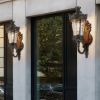 Vintage Outdoor Wall Lantern, Waterproof Exterior Wall Sconce with Crown Top and Clear Glass, Decorative Outdoor Lighting Fixture for Patio, Garden, o