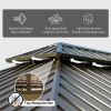12'x18' Hardtop Gazebo, Outdoor Aluminum Frame Canopy with Galvanized Steel Double Roof, Outdoor Permanent Metal Pavilion with Curtains and Netting fo