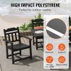 VEVOR 7 Pieces Patio Dining Set, Outdoor Rectangle Furniture Table and Chairs Set, All Weather Garden Furniture Table Sets, HIPS Patio Conversation Se