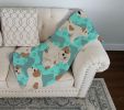 Piebald English Bulldog Quilted Blanket 50x60 Artwork Pattern Quilted Throw Blanket for Bed, Couch, Sofa, Soft and Lightweight