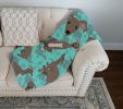 Fawn Italian Greyhound Quilted Blanket 50x60 Artwork Pattern Quilted Throw Blanket for Bed, Couch, Sofa, Soft and Lightweight