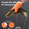 VEVOR Silicone Smoker Oven Gloves, Non-Slip Heat Resident BBQ Grill Gloves with Fingers, Waterproof & Hangable Design, Easy to Clean & Store, for Gril