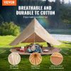 VEVOR 8-10 Person Canvas Glamping Bell Tent, Breathable Waterproof Yurt Tent with Stove Jack and Detachable Side Wall for Family Camping,16'x16'x118 "