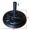 8.8 feet Outdoor Aluminum Patio Umbrella, Patio Umbrella, Market Umbrella with 33 pounds Round Resin Umbrella Base, Push Button Tilt and Crank lift, T