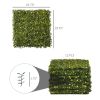 Artificial Grass Wall Panel Backdrop, 12 20" x 20" Boxwood UV Protection Privacy Coverage Panels for Indoor & Outdoor Decor, Wall & Fence Covering, Mi