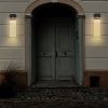 1-pack Modern Outdoor Wall Light Fixture, Weatherproof LED Wall Sconce with Bubble Crystal, Black Finish, Up and Down Lighting for Porch, Patio, and G