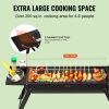 VEVOR 23 inch Portable Charcoal Grill, Flat Top Propane Gas Grills, Compact Foldable Grill, Heavy Duty Steel BBQ Grill, Mini Smoker for Travel, Outdoo