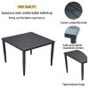 5-Piece Outdoor Patio Aluminum Furniture, Modern Dining Set, including 4 Dining Chairs Sunbrella Fabric Cushioned and 40" Square Dining Table with Umb