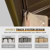 12'x20' Hardtop Gazebo, Outdoor Aluminum Frame Canopy with Galvanized Steel Double Roof, Outdoor Permanent Metal Pavilion with Curtains and Netting fo