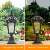 W1340P181986  LED retro solar lamp solar street lamp remote shake control solar lamp outdoor / garden / courtyard solar induction wall lamp, free cabl