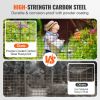VEVOR Garden Fence, 36.6in(H) x12ft(L) Animal Barrier Fence, Underground Decorative Garden Fencing with 2.5 Inch Spike Spacing, Metal Dog Fence for Th