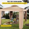 VEVOR Outdoor Canopy Gazebo Tent, Portable Canopy Shelter with 10'x10' Large Shade Space for Party, Backyard, Patio Lawn and Garden, 4 Sandbags, and N