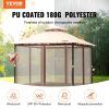 VEVOR Patio Gazebo for 6-8 Person, 10 x 10 FT Backyard Gazebo, with Mosquito Netting, Metal Frame, and PU Coated 180G Polyester, Outdoor Canopy Shelte