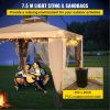 VEVOR Outdoor Canopy Gazebo Tent, Portable Canopy Shelter with 10'x10' Large Shade Space for Party, Backyard, Patio Lawn and Garden, 4 Sandbags, and N