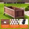 VEVOR Raised Garden Bed with Trellis, 30" x 13" x 61.4" Outdoor Raised Wood Planters with Drainage Holes, Free-Standing Trellis Planter Box for Vine C