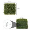 Artificial Grass Wall Panel Backdrop, 12 20" x 20" Boxwood UV Protection Privacy Coverage Panels for Indoor & Outdoor Decor, Wall & Fence Covering, Gr