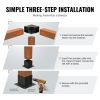 VEVOR Pergola Bracket Kit 6''x6'', 4pcs 3-Way Heavy Duty Corner Bracket Woodworks DIY Post Base Kit, Easy Installation Wooden Beams for Gazebos, Patio