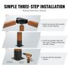 VEVOR Pergola Bracket Kit 4''x4'', 2pcs 4-Way Heavy Duty Corner Bracket Woodworks DIY Post Base Kit, Easy Installation Wooden Beams for Gazebos, Patio