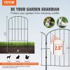 VEVOR Garden Fence, No Dig Fence 24in(H) x30ft(L) Animal Barrier Fence, Underground Decorative Garden Fencing with 2 Inch Spike Spacing, Metal Dog Fen
