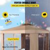 VEVOR Outdoor Canopy Gazebo Tent, Portable Canopy Shelter with 10'x10' Large Shade Space for Party, Backyard, Patio Lawn and Garden, 4 Sandbags, and N