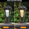 W1340P181986  LED retro solar lamp solar street lamp remote shake control solar lamp outdoor / garden / courtyard solar induction wall lamp, free cabl