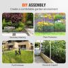 VEVOR Garden Fence, No Dig Fence 24in(H) x30ft(L) Animal Barrier Fence, Underground Decorative Garden Fencing with 2 Inch Spike Spacing, Metal Dog Fen