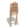 5 Piece Folding Patio Dining Set Bamboo