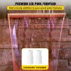 VEVOR Fountain Spillway 35x3.2x8.1 Inch, Pool Waterfall Fountain 17 Colors Led, Pool Water Fall Kit with Remote, Pool Spillway Solid Acrylic Pool Wate