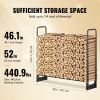 VEVOR 4.3FT Outdoor Firewood Rack with Cover, 52x14.2x46.1 in, Heavy Duty Firewood Holder & 600D Oxford Waterproof Cover for Fireplace, Patio, Indoor/