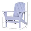 Wooden Adirondack Chair, Outdoor Patio Lawn Chair with Cup Holder, Weather Resistant Lawn Furniture, Classic Lounge for Deck, Garden, Backyard, Fire P