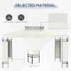 Outsunny 10' x 13' Patio Gazebo, Double Roof Outdoor Gazebo Canopy Shelter with Screen Decorate Corner Frame, for Garden, Lawn, Backyard and Deck, Cre