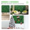 VEVOR 12PCS 10x10 inch Artificial Boxwood Panels, Boxwood Hedge Wall Mat,Artificial Grass Backdrop Wall, Privacy Hedge Screen UV Protected for Outdoor