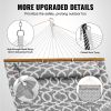 VEVOR Double Quilted Fabric Hammock, 12 FT Double Hammock with Hardwood Spreader Bars, 2 Person Quilted Hammock with Detachable Pillow and Chains for